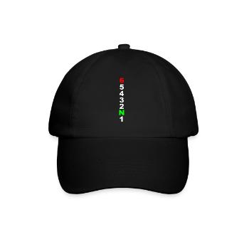 Motorrad Biker Lustiges Geschenk - Baseballkappe - Schwarz/Schwarz - Vorne