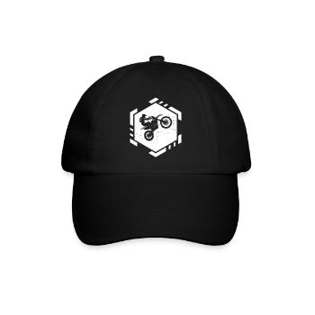 Dirt Biker Motocross Herren Freestyle Motocross - Baseballkappe - Schwarz/Schwarz - Vorne