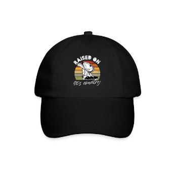 Raised On 90's Country Restro Western Cowboy Line - Baseballkappe - Schwarz/Schwarz - Vorne
