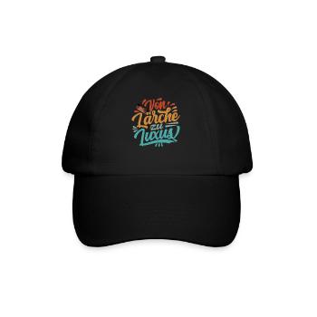 Retro Förster Waldarbeiter Spruch - Lärche - Baseballkappe - Schwarz/Schwarz - Vorne