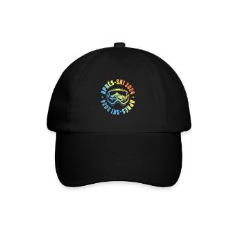 Apres Ski 2024 Ski Berge Bunt - Baseballkappe - Schwarz/Schwarz - Vorne