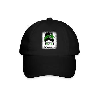 Weed Mama Messy Bun Marihuana Raucher Mutter #weed - Baseballkappe - Schwarz/Schwarz - Vorne