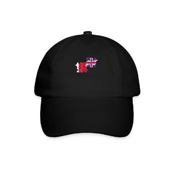 Dubai UK Flag Britischer Dubaier - Baseballkappe - Schwarz/Schwarz - Vorne