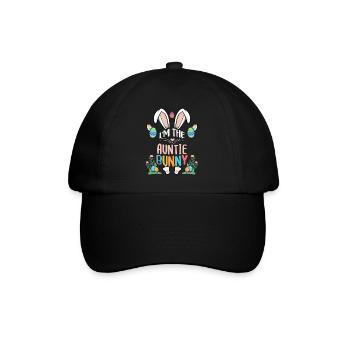 I'm The Auntie Bunny - Baseballkappe - Schwarz/Schwarz - Vorne