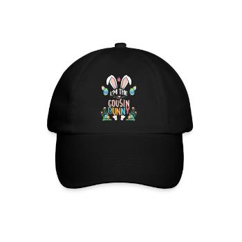 I'm The Cousin Bunny - Baseballkappe - Schwarz/Schwarz - Vorne