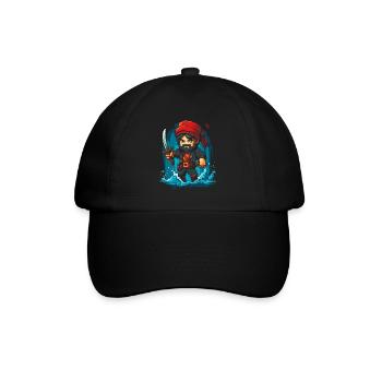 Little Cute Pixel Pirate - Baseball Cap - black/black - Front