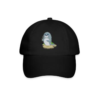 Seal Teacher Book School - Baseball Cap - black/black - Front