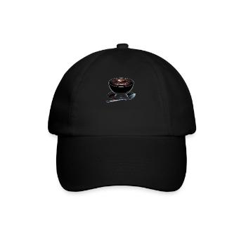 Chocolate Pudding Sweet Dessert Food Lover Foodie - Baseball Cap - black/black - Front