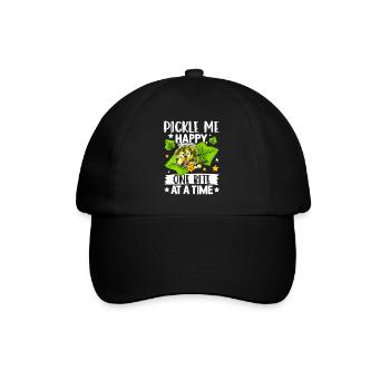 pickles- Gurken Geschenke, Gurken Tshirt - Baseballkappe - Schwarz/Schwarz - Vorne