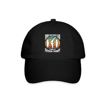Kinésithérapeute Physiothérapie - Casquette classique - noir/noir - Devant