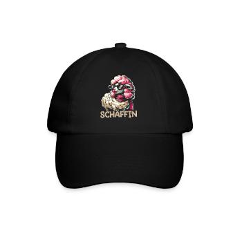 Chef Chefin Schaf Geschenk Schäfin Spruch - Baseballkappe - Schwarz/Schwarz - Vorne