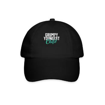 Youngest Child Gift - Baseball Cap - black/black - Front