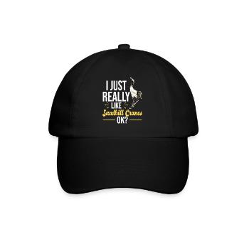 Kanadakranich | Kanadischer Kranich Vogel Geschenk - Baseballkappe - Schwarz/Schwarz - Vorne
