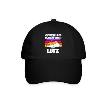 Offizielles Schlafshirt Von Lutz - Baseballkappe - Schwarz/Schwarz - Vorne