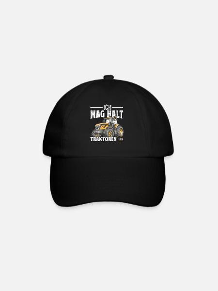 Landwirt Traktorfan Traktor Spruch - Baseballkappe - Schwarz/Schwarz