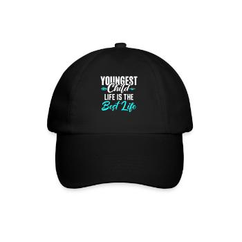 Youngest Child Gift - Baseball Cap - black/black - Front