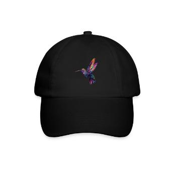 Hummingbird flowers - Baseballkappe - Schwarz/Schwarz - Vorne