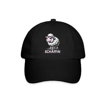 Chef Chefin Schaf Geschenk Schäfin Spruch - Baseballkappe - Schwarz/Schwarz - Vorne