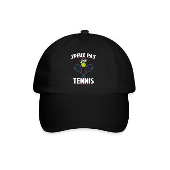 I can't I have tennis - Baseball Cap - black/black - Front