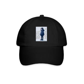 Vaporwave Lofi Tokyo Beats Anime Girl - Baseball Cap - black/black - Front