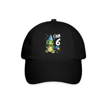 Je suis 6 tortues Tortue 6e anniversaire - Casquette classique - noir/noir - Devant