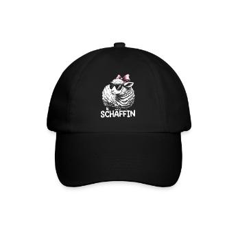 Chef Chefin Schaf Geschenk Schäfin Spruch - Baseballkappe - Schwarz/Schwarz - Vorne
