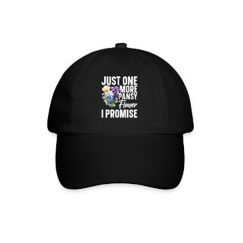 Pansies for Outdoors Pansy Flower Gardener Pansy - Baseball Cap - black/black - Front