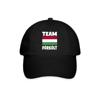 hungarianTeam Pörkölt - Baseball Cap - black/black - Front