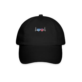 El Salvador UK Vintage Heartbeat drapeau - Casquette classique - noir/noir - Devant