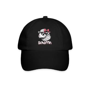 Chef Chefin Schaf Geschenk Schäfin Spruch - Baseballkappe - Schwarz/Schwarz - Vorne