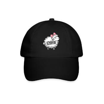 Chef Chefin Schaf Geschenk Schäfin Spruch - Baseballkappe - Schwarz/Schwarz - Vorne