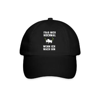 Panda Ruhephase Humorvolles Geschenk - Baseballkappe - Schwarz/Schwarz - Vorne