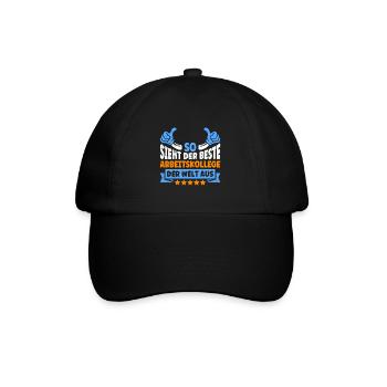 Mitarbeiter So Sieht der Beste Arbeitskollege aus - Baseballkappe - Schwarz/Schwarz - Vorne