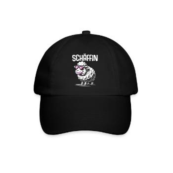 Chef Chefin Schaf Geschenk Schäfin Spruch - Baseballkappe - Schwarz/Schwarz - Vorne