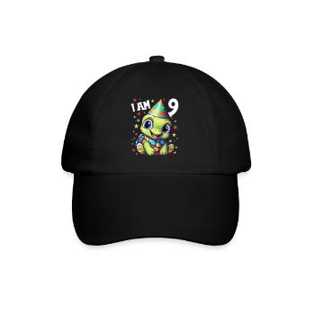 Je suis 9 Tortues Tortue 9e anniversaire - Casquette classique - noir/noir - Devant