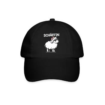 Chef Chefin Schaf Geschenk Schäfin Spruch - Baseballkappe - Schwarz/Schwarz - Vorne