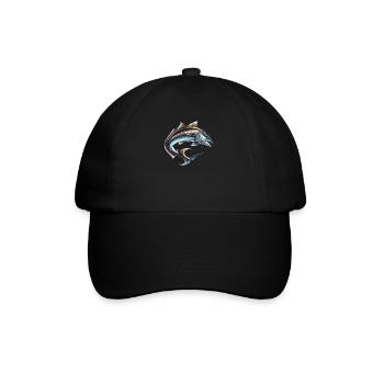 Cobia Angeln Liebhaber Fischfänger Fischer - Baseballkappe - Schwarz/Schwarz - Vorne