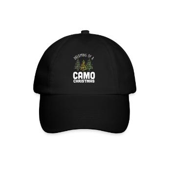 Ich träume von einer Camo -Weihnachts -TarnungHemd - Baseballkappe - Schwarz/Schwarz - Vorne