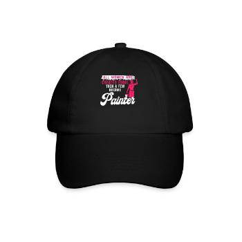 Peintre en bâtiment Décorateur Femme - Casquette classique - noir/noir - Devant