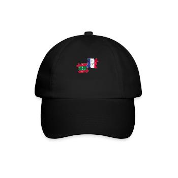 Maldives France Vintage Drapeau Maldivien - Casquette classique - noir/noir - Devant
