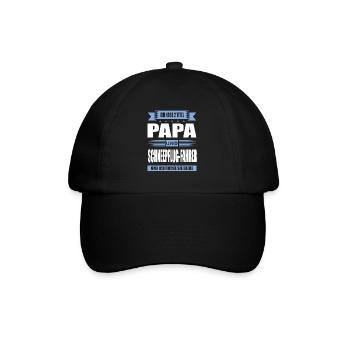 Zwei Titel Papa Und Schneepflugfahrer Winterdienst - Baseballkappe - Schwarz/Schwarz - Vorne