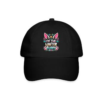 I'm The Winter Bunny - Baseballkappe - Schwarz/Schwarz - Vorne