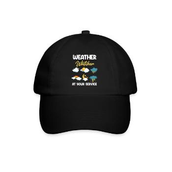 Weather watchers at your service funnier - Baseball Cap - black/black - Front