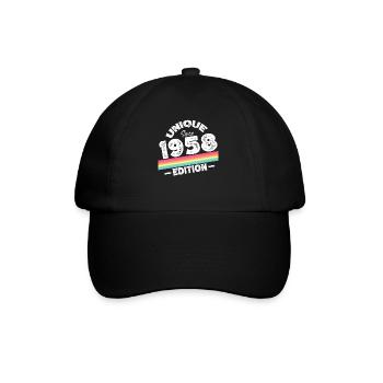 Unique Since 1958 Edition Birthday Vintage 1958 - Baseball Cap - black/black - Front
