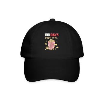 100 jours Popped Popcorn cadeau de fête de l’école - Casquette classique - noir/noir - Devant