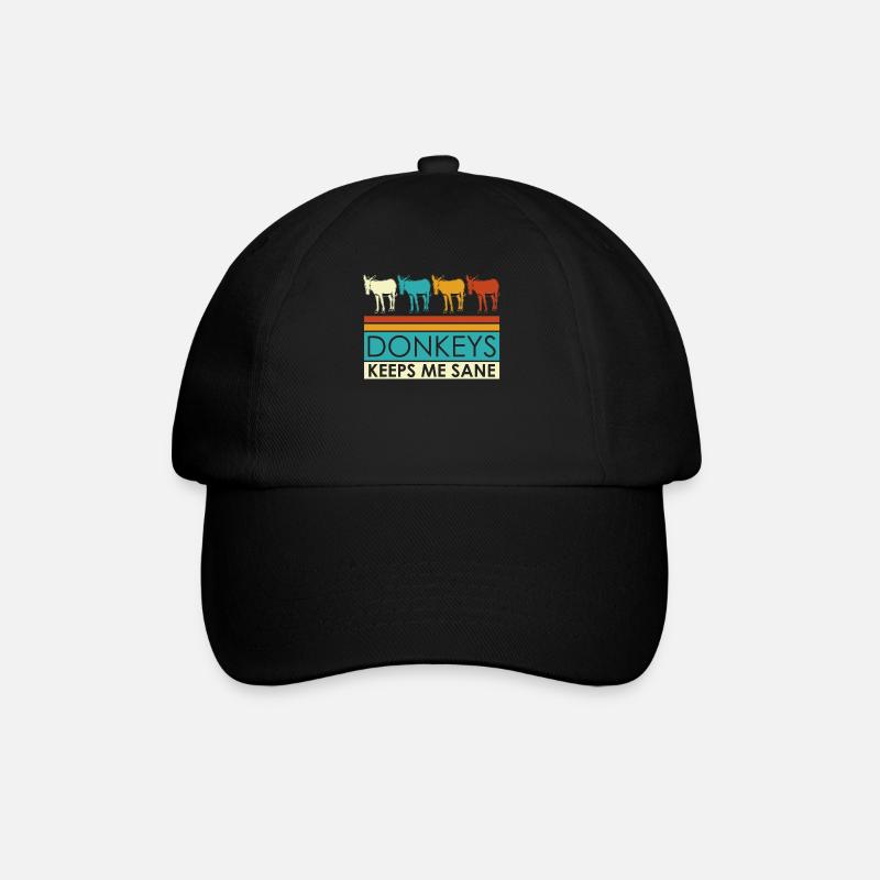 Âne Ânes rétro - Casquette classique - noir/noir