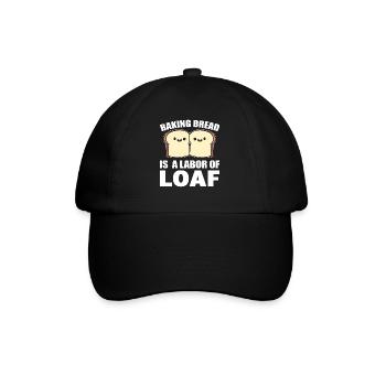 Lustiges Backen Bäcker - Baseballkappe - Schwarz/Schwarz - Vorne