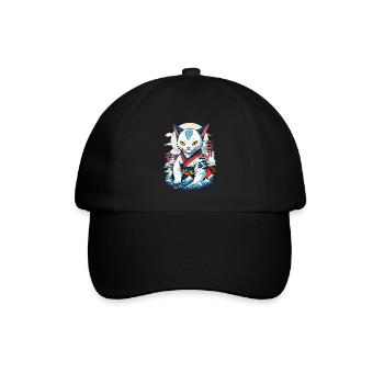 Aesthetic Cat Love Streetwear Japan Cats - Baseball Cap - black/black - Front