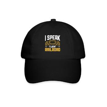 I Speak Fluent Railroad - Zugführer Lokführer - Baseballkappe - Schwarz/Schwarz - Vorne