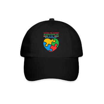 Autisme - Casquette classique - noir/noir - Devant
